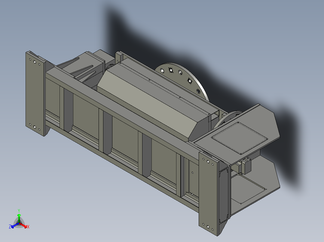 东山2轴变位机组立主视图