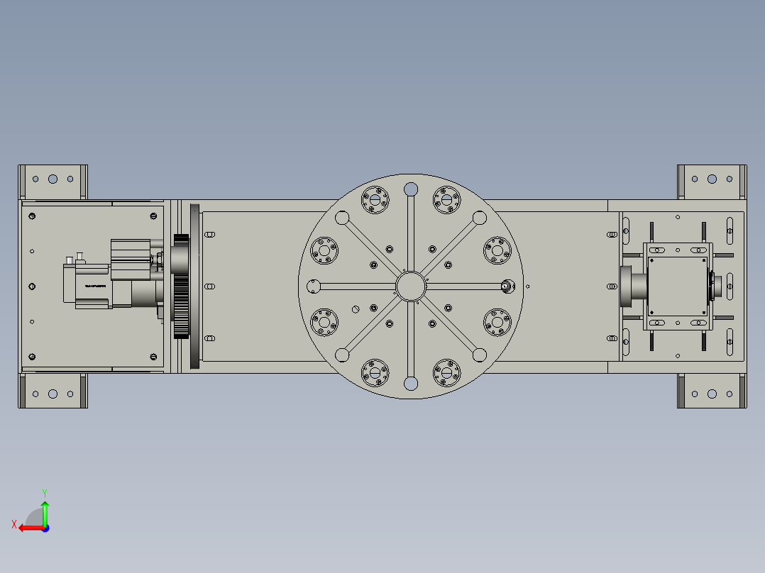 东山2轴变位机组立后视图
