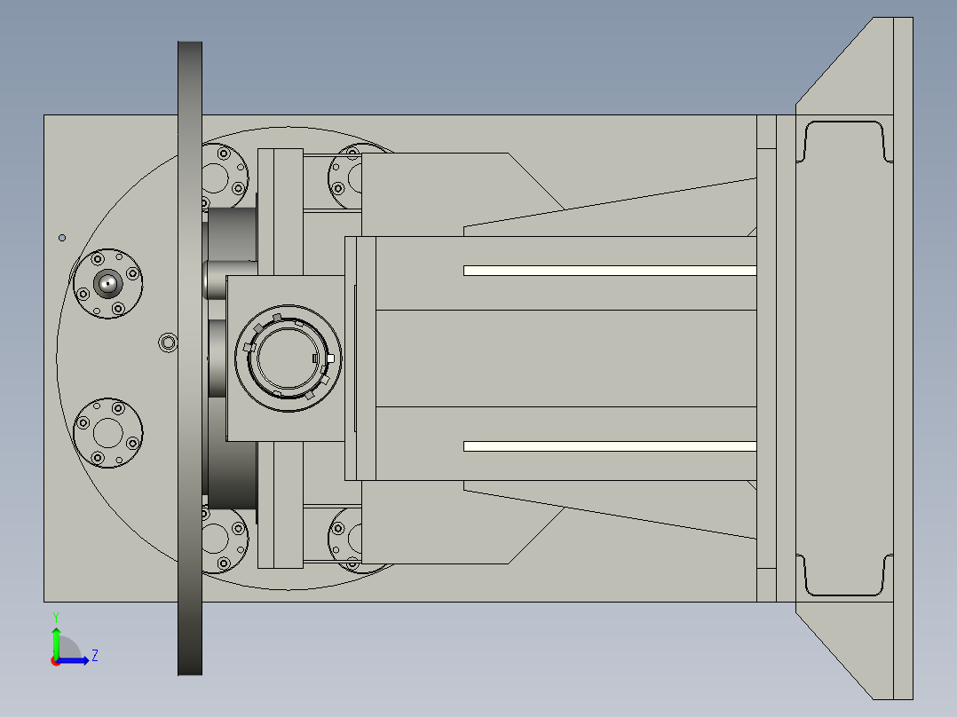 东山2轴变位机组立左视图