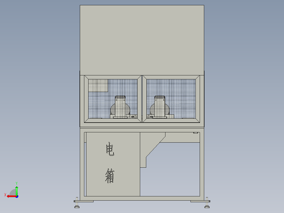 橡胶密封条在线切断装置后视图