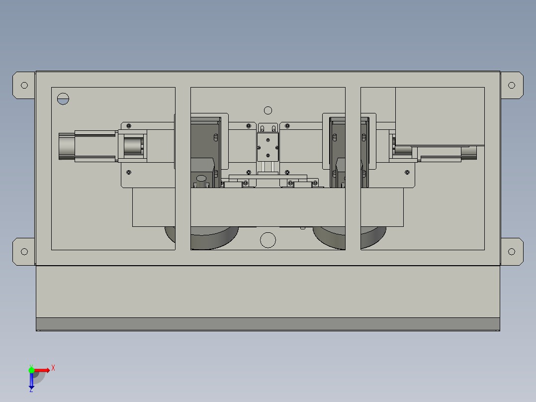 橡胶密封条在线切断装置俯视图
