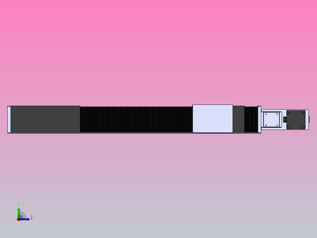 直线模组DMBF135-LBCR（电机左后折）[DMBF135-L45S500-DT400-A2U-LBCR]左视图