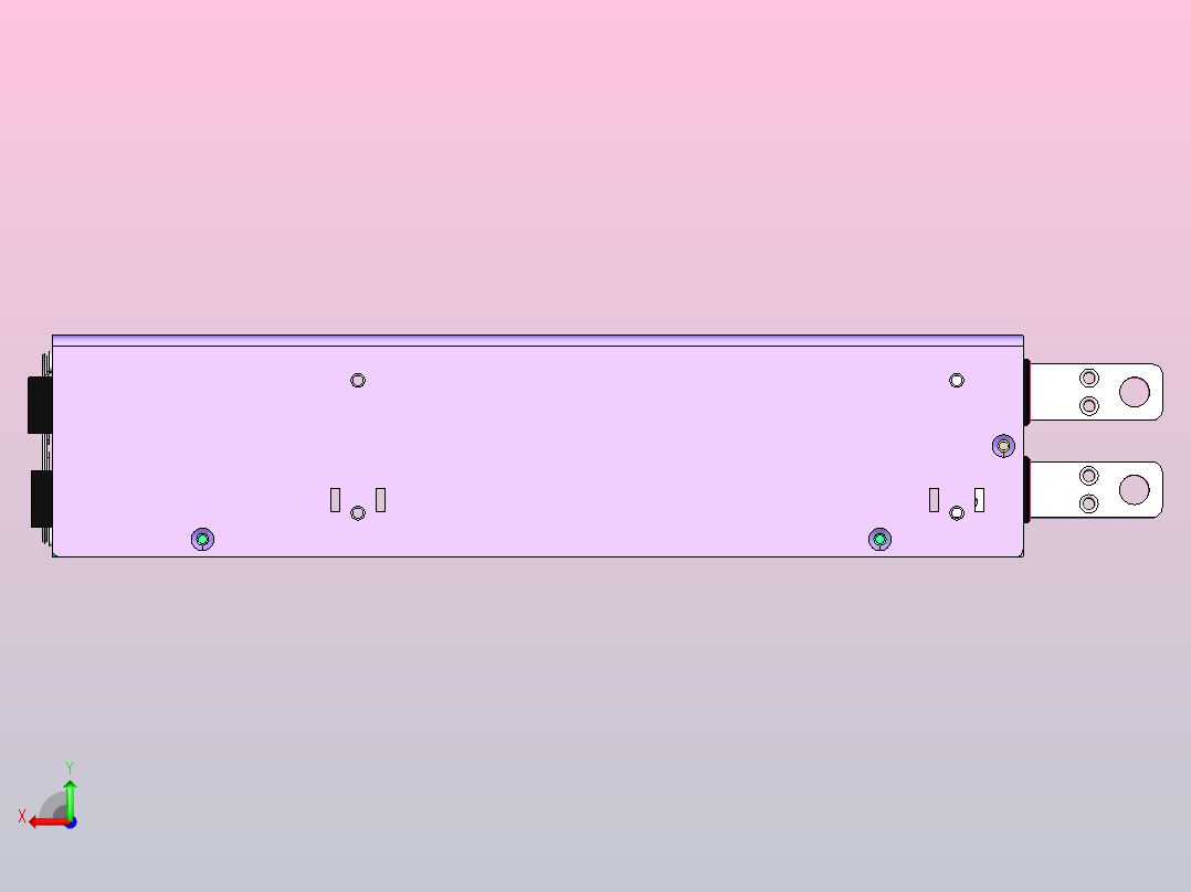 明纬开关电源适配器变压器SE-1000-5后视图