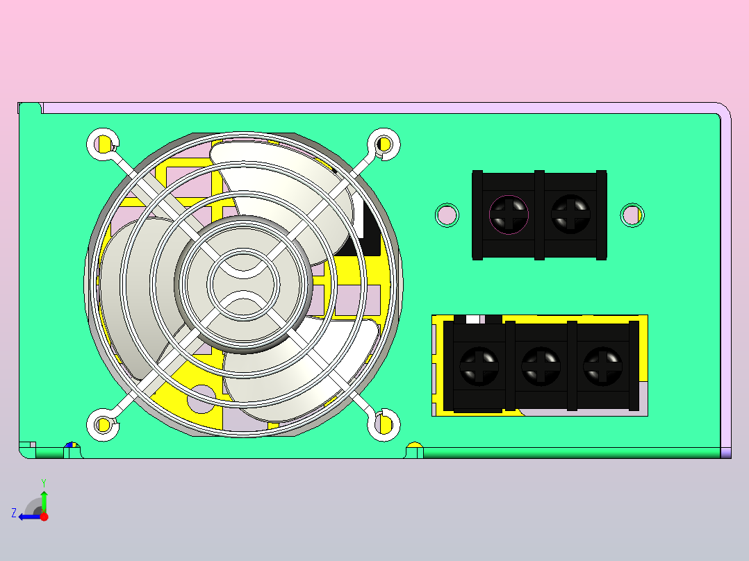 明纬开关电源适配器变压器SE-1000-5右视图