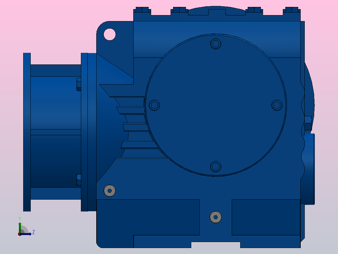 SF77ZP蜗轮蜗杆减速机SF77-13.16-M1-A-P90左视图