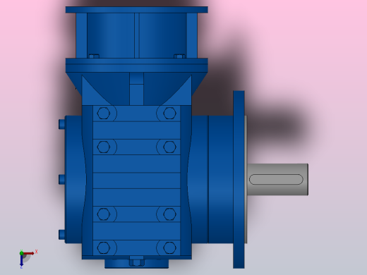 SF77ZP蜗轮蜗杆减速机SF77-13.16-M1-A-P90俯视缩略图