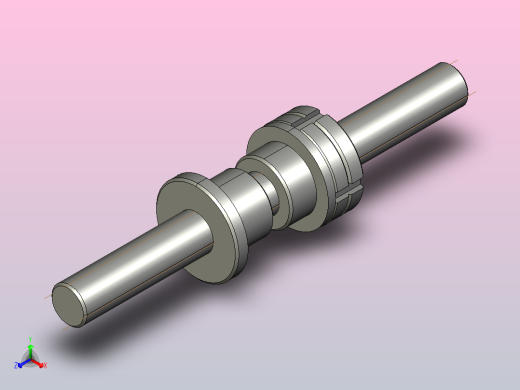 FFZL2004-3滚珠丝杆3D模型