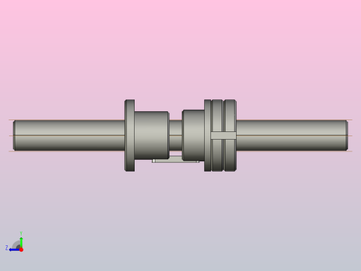 FFZL2004-3滚珠丝杆3D模型右视缩略图