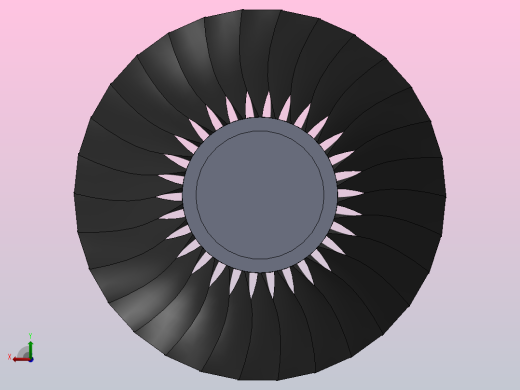 GE-CFM65涡轮风扇发动机的风扇叶片后视缩略图