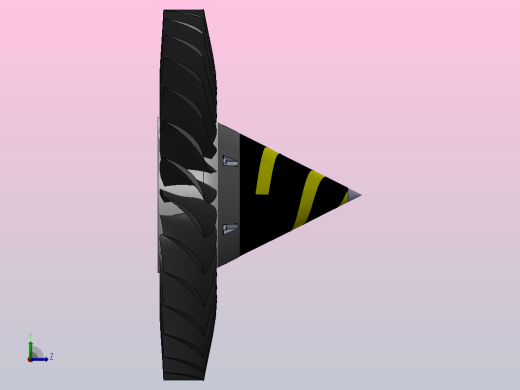 GE-CFM65涡轮风扇发动机的风扇叶片左视缩略图