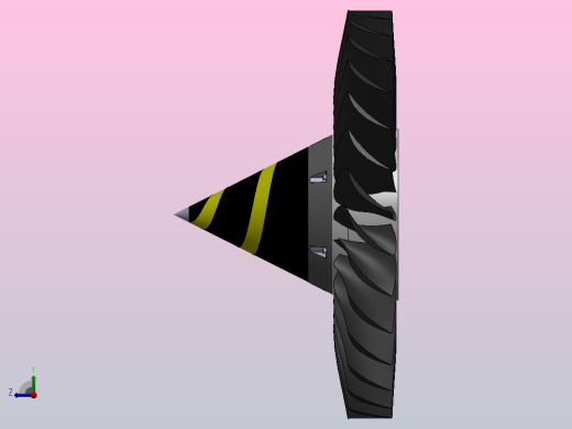 GE-CFM65涡轮风扇发动机的风扇叶片右视缩略图