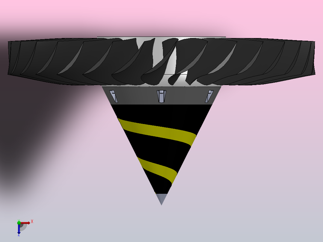 GE-CFM65涡轮风扇发动机的风扇叶片俯视图