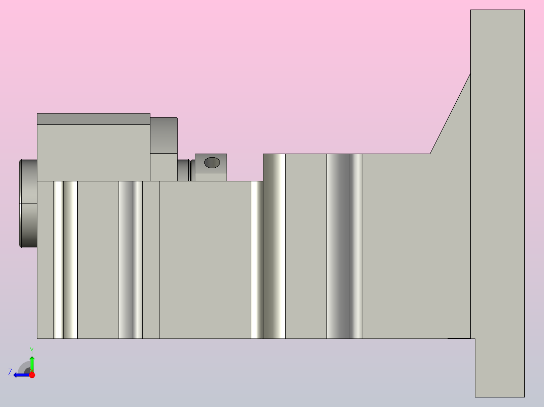 MBCE15马达传动座MBCE15-E右视图