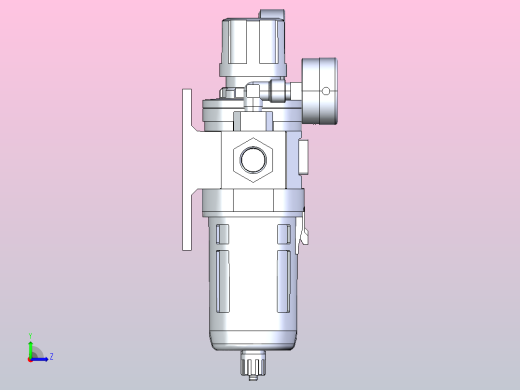 Regulator调节器组件（CKD.JP）3D图纸+STEP格式左视缩略图