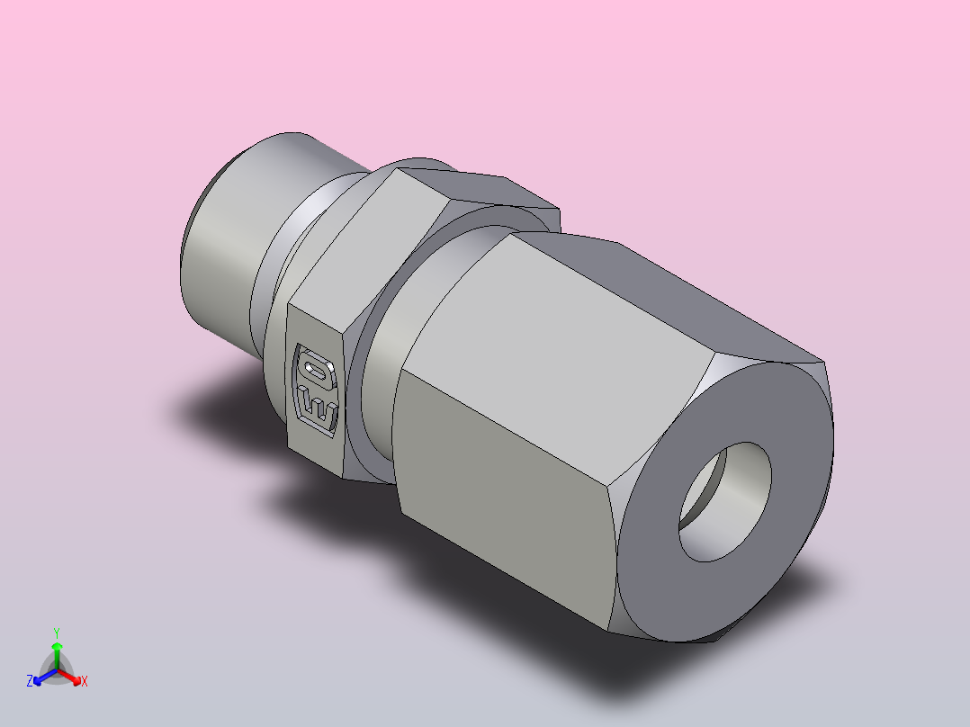 公螺柱连接器GE06LMCF主视图
