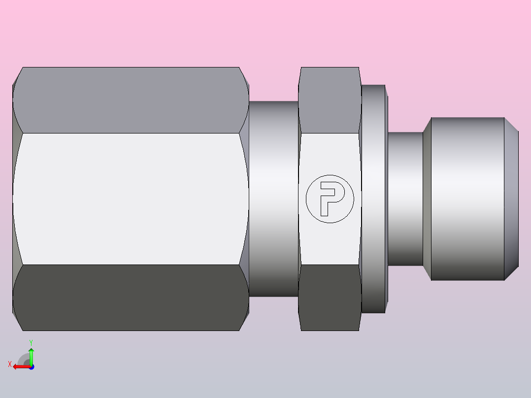 公螺柱连接器GE06LMCF后视图