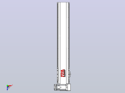 皮带直线轴半封闭可选导轨TPA-HNB-120D-110-L550-RU-Y-P40-N3俯视缩略图