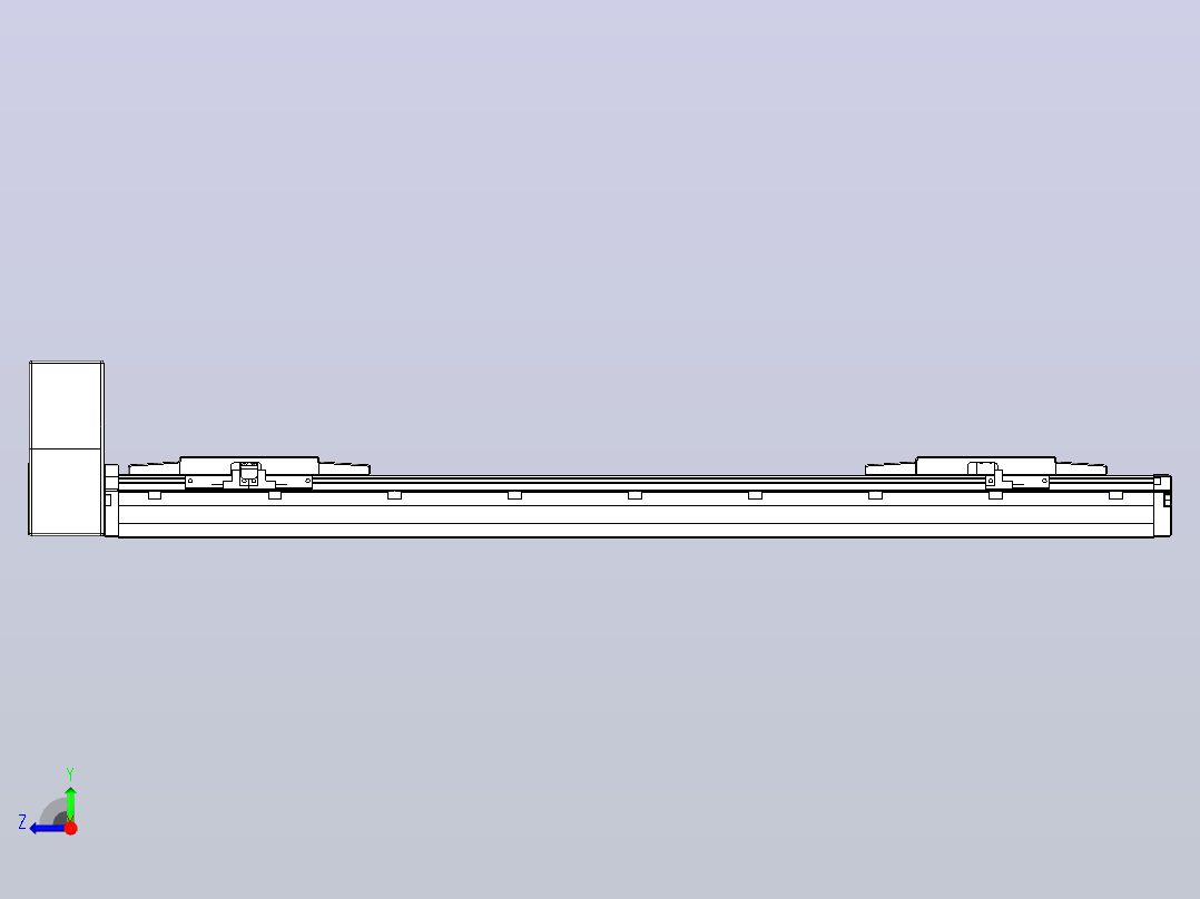 皮带直线轴双滑块型TPA-GCBS-120-P70-L200-RU-M20-N3右视图