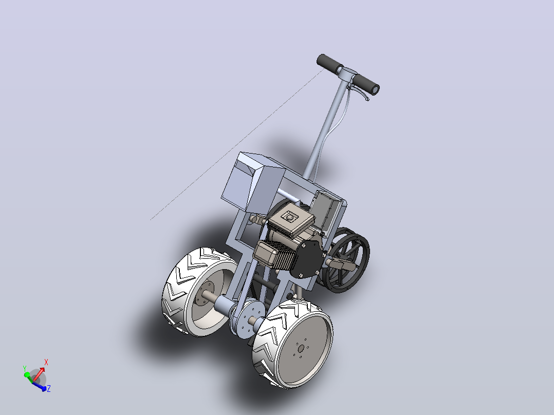 多功能农业机械3D图纸+Solidworks设计+附STEP格式主视图