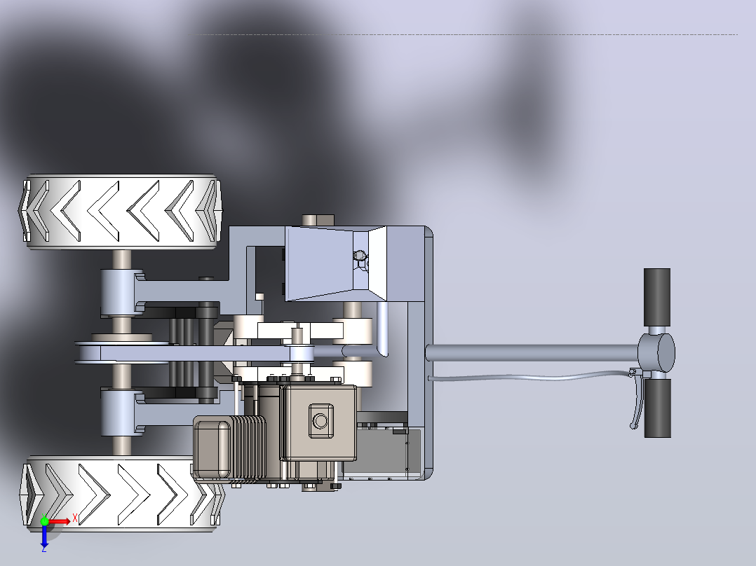 多功能农业机械3D图纸+Solidworks设计+附STEP格式俯视图