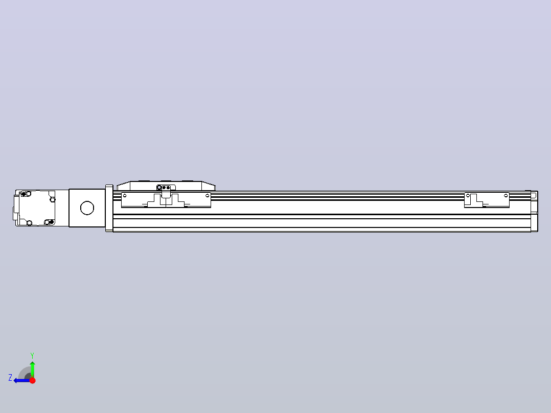 机器人皮带驱动直线轴TPA-GCB-50-P42-L350-QL-M10-N3右视图
