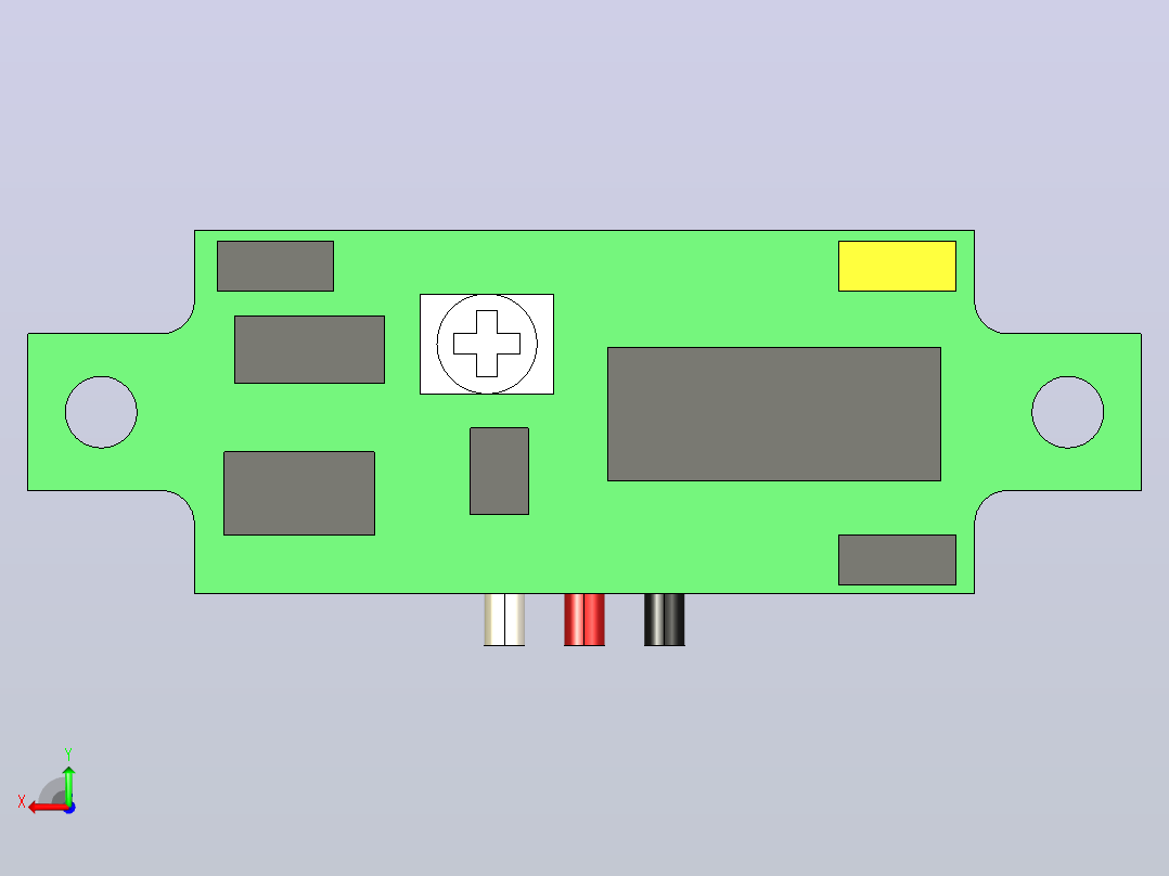 LED DC 0-100V数字电压表面板表后视图