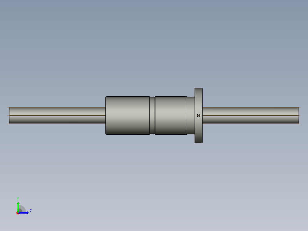 CMFZD3210-5滚珠丝杆3D模型左视图