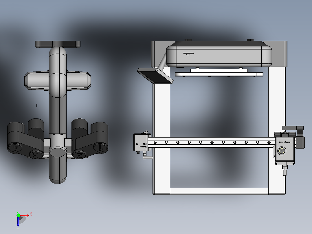 3D 打印机 (1)俯视图