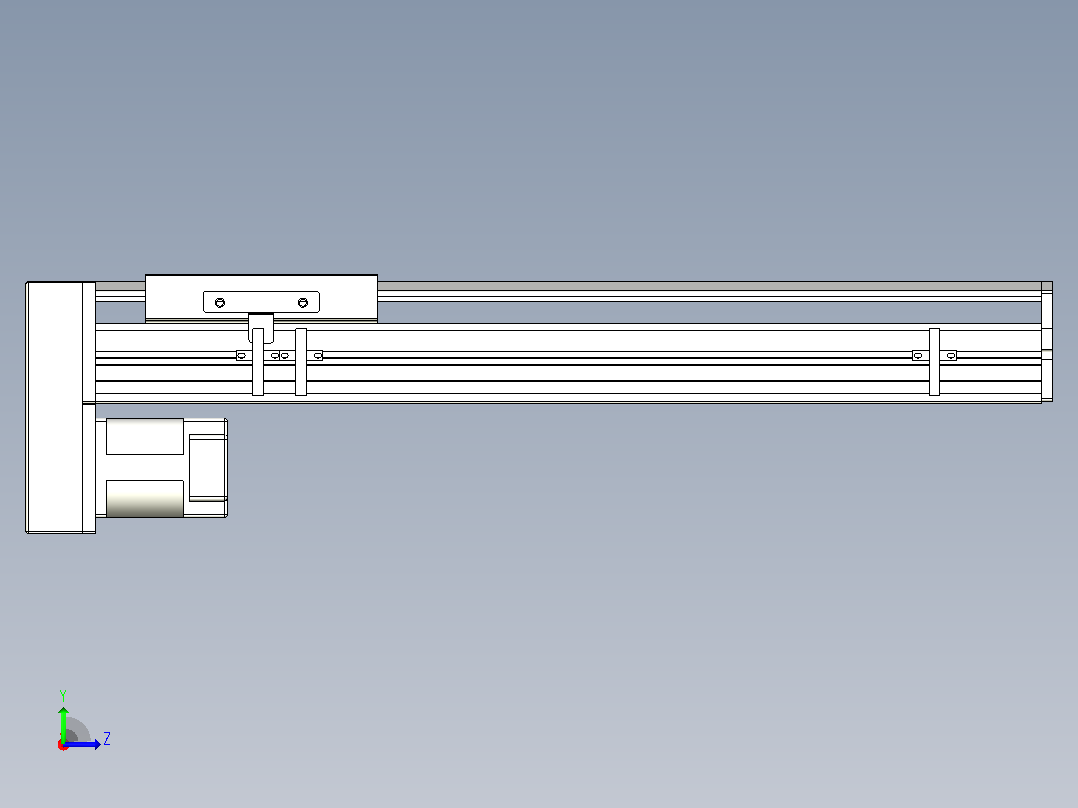 MTH14标准螺杆滑台[MTH14-L#-350-BM-P20-C3]左视图