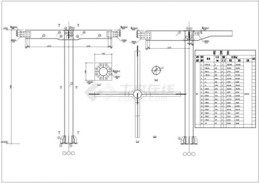玻璃采光顶幕墙采光顶钢结构节点构造详图CAD施工图纸缩略图