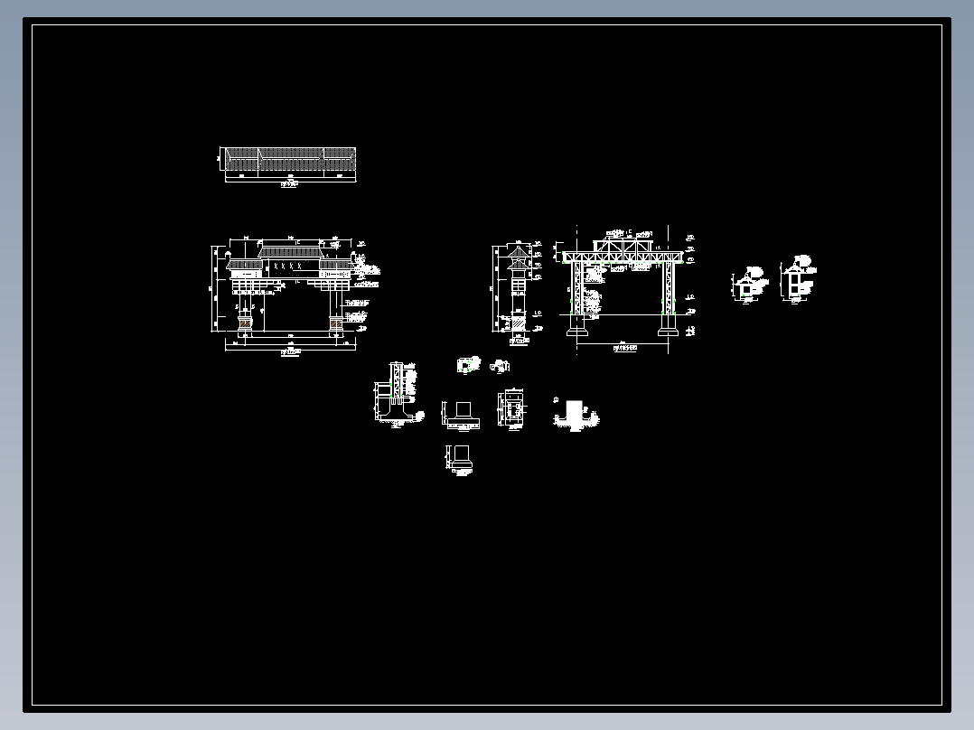 某入口钢结构牌坊施工图