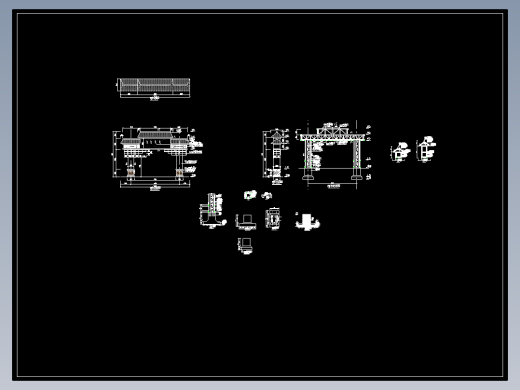 某入口钢结构牌坊施工图
