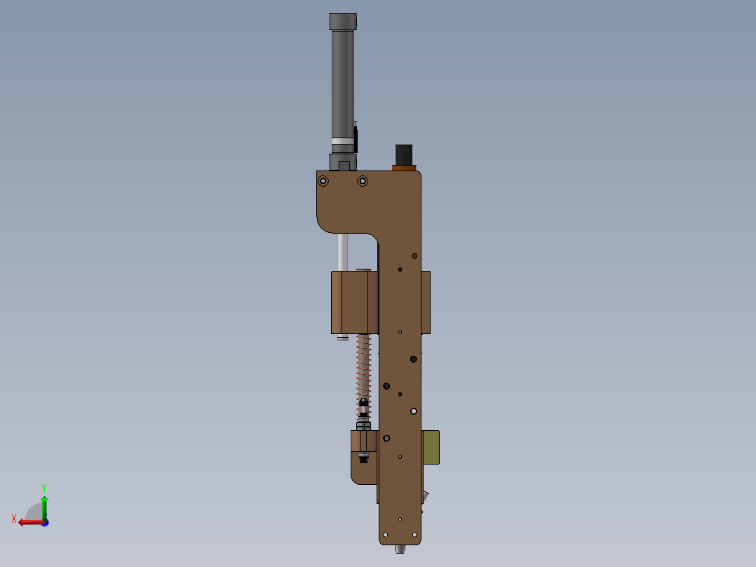 自动锁螺丝机批头组件 3D图纸 机械设备设计3D模型素材后视图