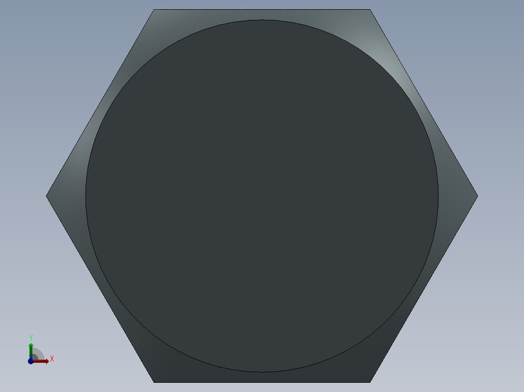 Solidworks六角头螺栓前视图