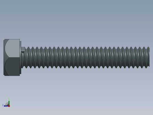Solidworks六角头螺栓右视缩略图