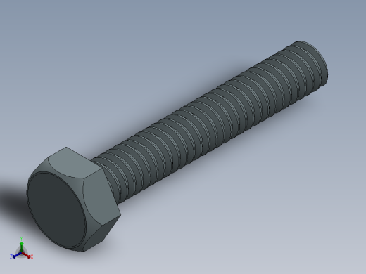 Solidworks六角头螺栓正等轴测缩略图