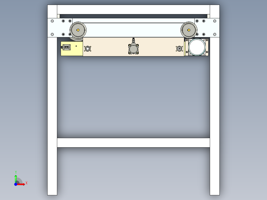 转运运输分拣机构3D图纸 STP格式前视图