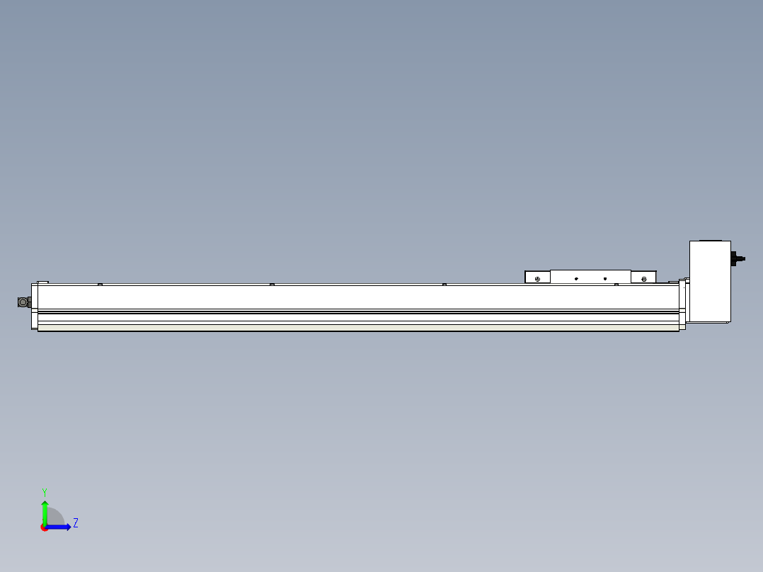 Toyo东佑达直线模组-ECB17-800-LU左视图