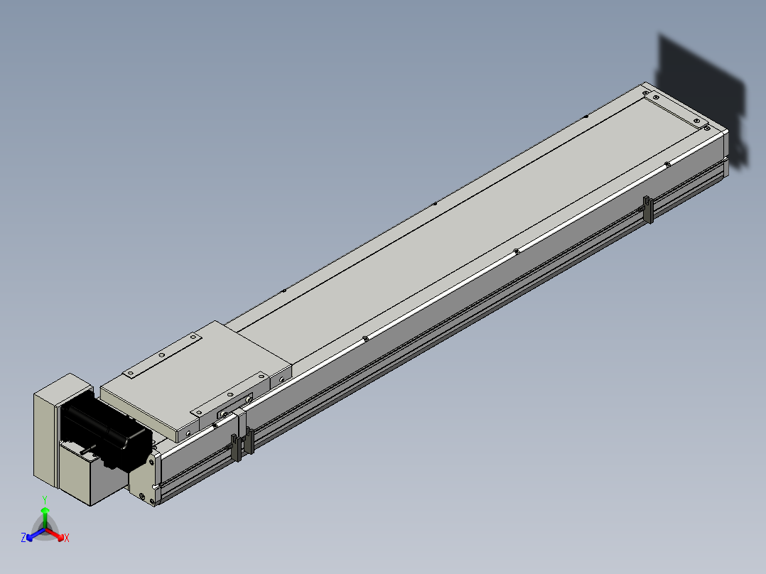 Toyo东佑达直线模组-ECB17-800-LU正等轴测图