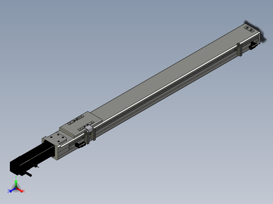 Toyo东佑达直线模组-ECH6-600-BC+煞車正等轴测图
