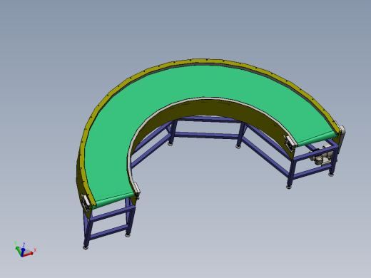 H828 180度转角皮带输送线转弯线图纸