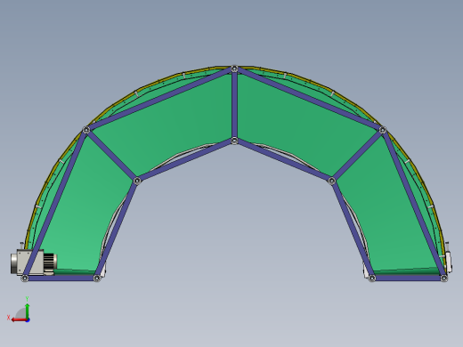 H828 180度转角皮带输送线转弯线图纸后视缩略图