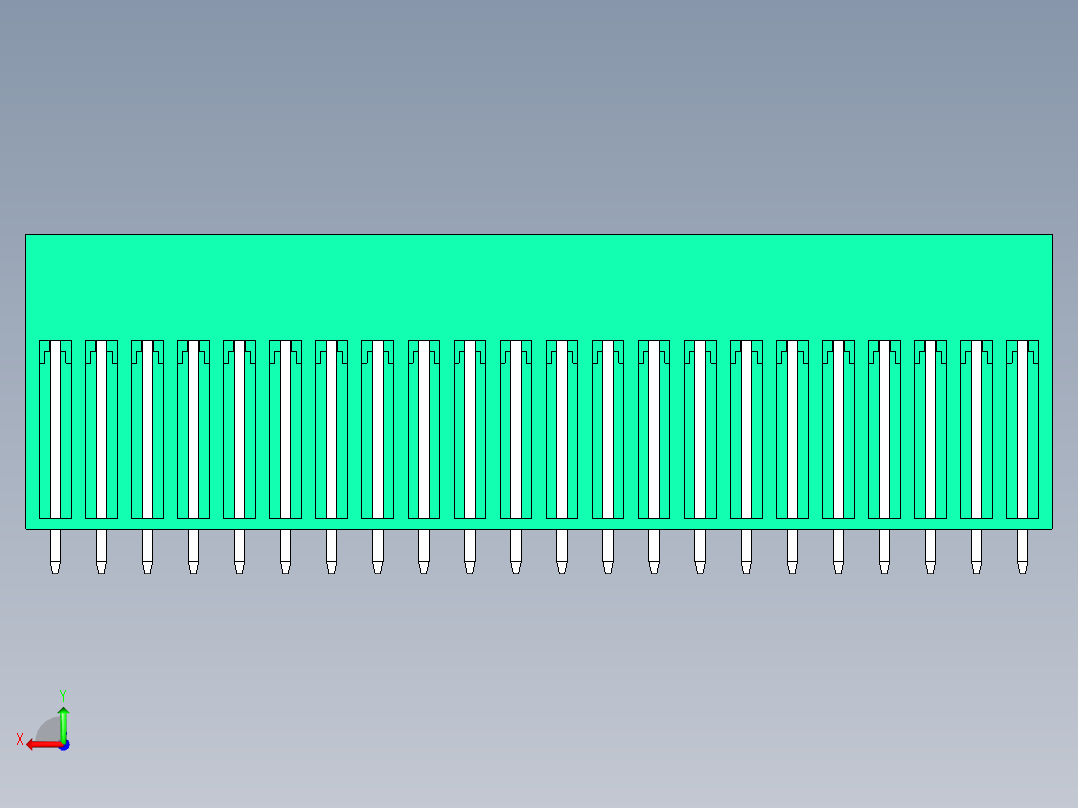 DEGSON 15EDG 系列 3.5mm 插拔式接线端子 FullPack-15EDGVT-3.5-44P-14-00AH后视图