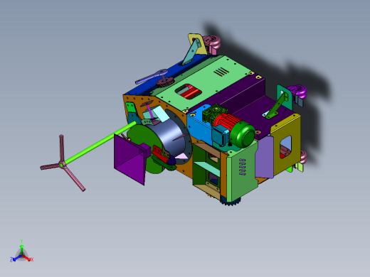 小型车载流动芝麻压榨油机正等轴测缩略图