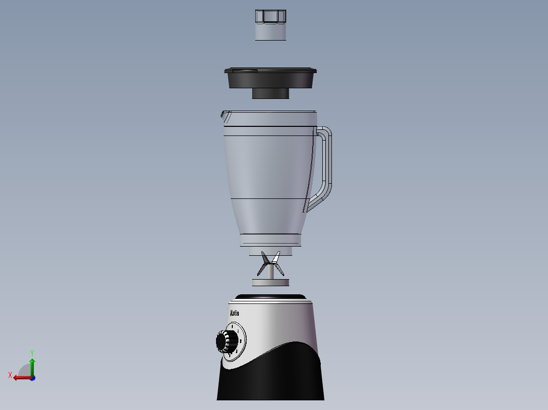 kalia榨汁机后视图