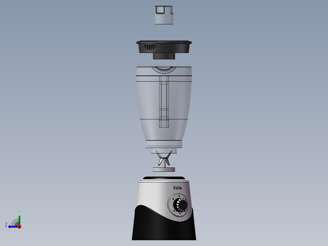 kalia榨汁机右视图