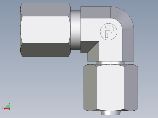 卡套式工业通用硬管接头EO_Swivel_nut_elbow_EW06ZLCF后视缩略图