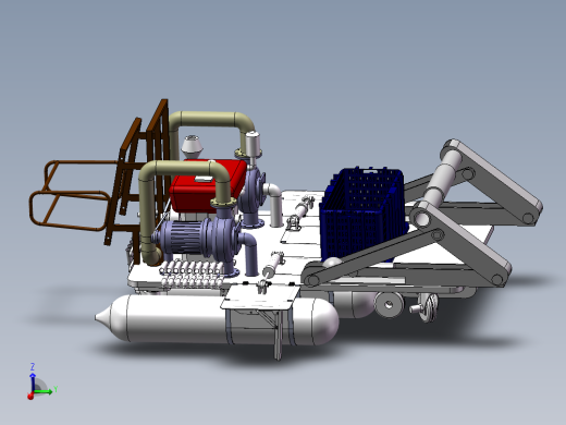 莲藕收获机三维设计