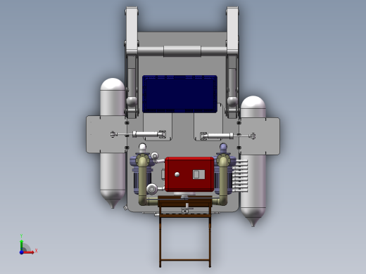 莲藕收获机三维设计前视缩略图