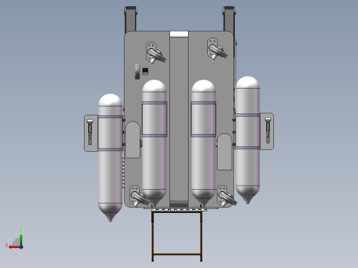 莲藕收获机三维设计后视缩略图